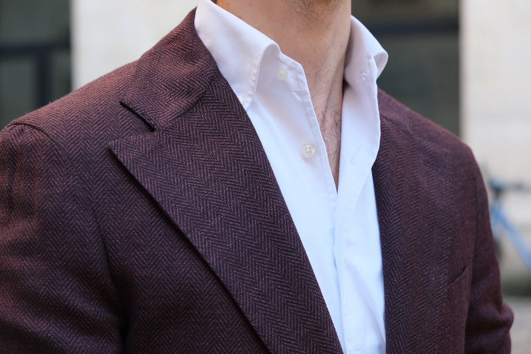 davenza-veste-bordeaux-chevrons-revers-cran